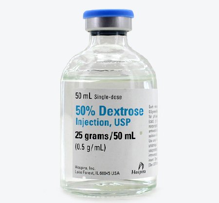 Dextrose / Water 50% IV Solution Single Dose Vial 50 mL Caloric Agent (25/PK 2PK/CS) by Pfizer USPG Hospira Worldwide, Inc.  ID 00409-6648-02